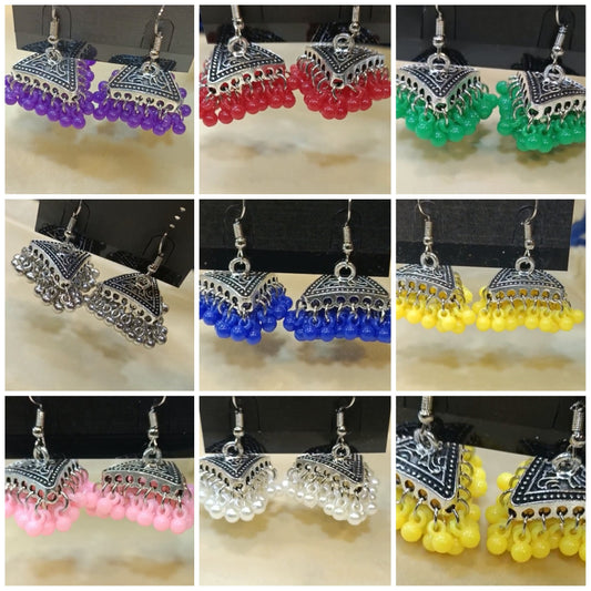 Multicolours jhumki earings