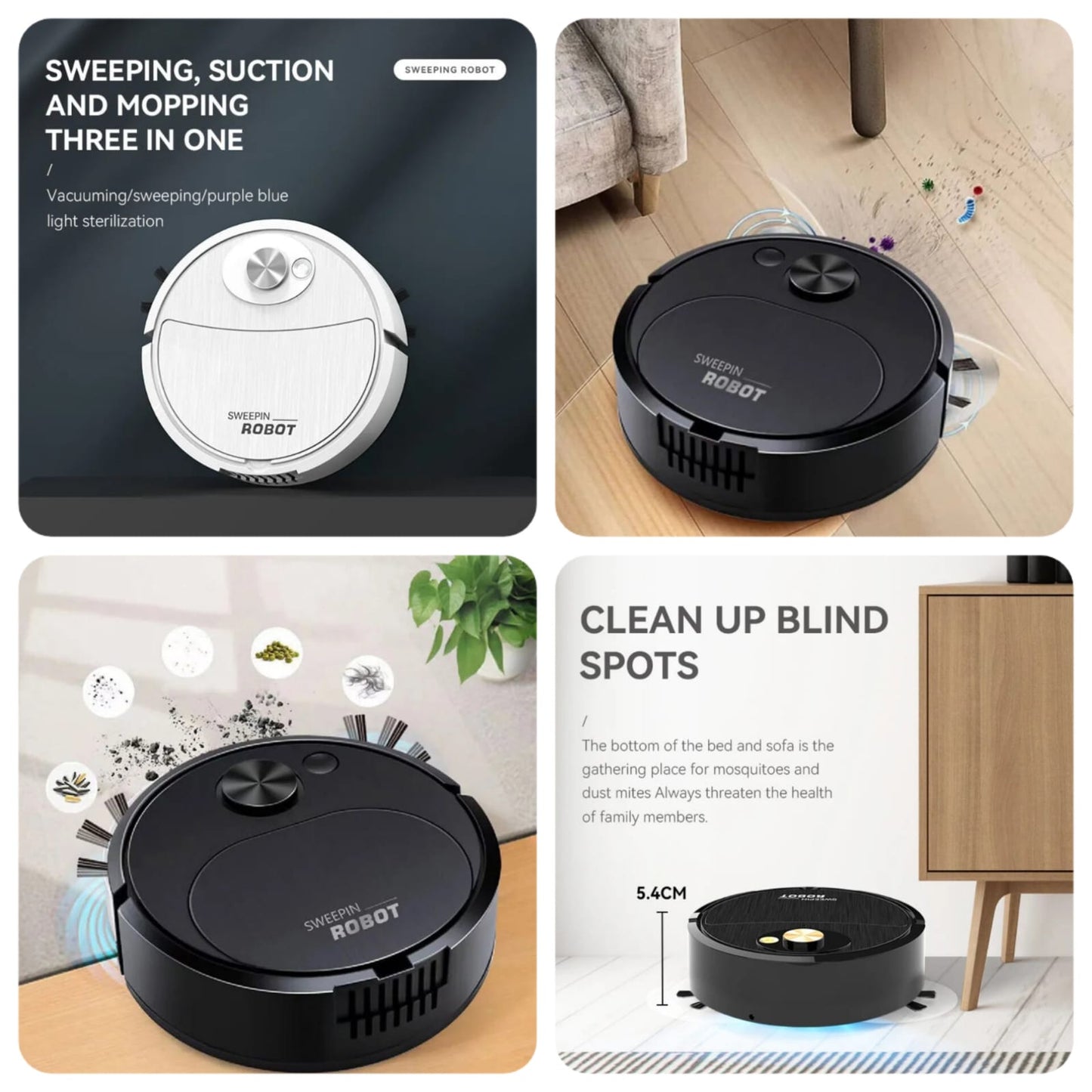 Mini  Smart Sweeping Robot 3 In 1