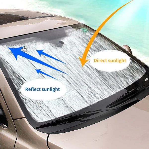 Foil curtains for car front screen